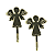 Tag Decorativo Batizado Anjo Da Guarda Dourado 6un - Imagem 1