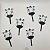 Pick / Tag Decorativo Safari Zebra Ac2 Br/Pt Vazado 7Cm C/ 6 - Imagem 1