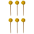 Topper Pompom (6 und) - Amarelo Quindim 8cm - Imagem 1