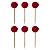 Topper Pompom (6 und) - Vermelho 8cm - Imagem 1