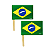 Bandeirinha Para Docinhos no Palito Copa Brasil 8Un - Imagem 1