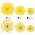 Kit Enfeite Leque de Papel 20/30/40cm 6un - Amarelo - Imagem 2