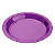 Prato Papel Liso Roxo 18cm - 8un - Imagem 1