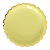 Prato de Papel Colors Amarelo Borda Metalizada Dourado 18cm 8un - Imagem 1
