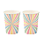 Copo Papel Listras Twister Colorido 270ml 10un - Imagem 1