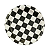 Prato Papel Quadriculado Corrida Preto/Branco 18cm 8un - Imagem 1