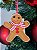 Enfeite Ornamento Ginger Menino Xadrez Árvore Natal 01un - Imagem 2