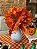 Galho Decorativo Folhagem Laranja Outono Halloween 37cm 1un - Imagem 2