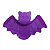 Bandeja Petisqueira Morcego Halloween 28,5X19cm  1un - Roxo - Imagem 1