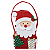 Bolsinha de Feltro Papai Noel Presente 18cm 1un - Imagem 1