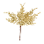 Pick Decorativo Folhas Dourado/Ouro Natal 24cm 1un - Imagem 1