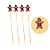 Palito p/ Aperitivos Petiscos Doces Ginger 12cm 20un - Imagem 4