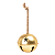 Enfeite Pendurar Guizo Dourado Estrelas Vazada 10cm 1un - Imagem 1