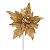 Flor Decorativa Poinsetia c/ Glitter Dourado Natal 30cm 1un - Imagem 1