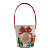 Bolsinha Cesto Pinheiro e Presentes Natal  25x12cm 1un - Imagem 1
