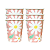 Copos de Papel Margarida Rosa 240ml 08 Un - Imagem 1