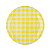 Prato Papel Xadrez Amarelo Neon 18cm 8un - Imagem 1