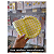 Prato Papel Xadrez Amarelo Neon 18cm 8un - Imagem 3