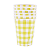 Copo Papel Xadrez Amarelo Neon 250ml 8un - Imagem 1
