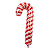 Balão Metalizado Bengala Listrada Natal 41x84cm 1un - Imagem 1