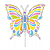 Balão Metalizado Pastel Butterfly Borboleta 14'' 35cm - Imagem 1