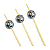 Palito Aperitivos Doces Petiscos Globo Discoteca 12cm 20un - Imagem 1