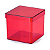 Caixinha Acrilica Lembrancinha Vermelho 5X5cm 10Un - Imagem 1