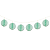 Guirlanda Mini Globo Colmeia De Papel 8cm Verde Menta 6Un - Imagem 1