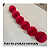 Guirlanda Mini Globo Colmeia De Papel 8cm Vermelho 6Un - Imagem 3