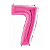 Balão Metalizado Numero 7 Pink 14" 35cm Grabo - Imagem 1
