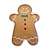 Bandeja Biscoito Gingerbread Natal Cor Ocre 1un - Imagem 1