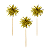 Pick Espeto Decorativo Festão Dourado Natal/Ano Novo 3Un - Imagem 1