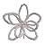 Galho Decorativo Natalino Poinsetia Branca  27cm 1un - Imagem 1