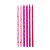 Vela Palito Rosa C/ Dourado 14cm 6Un - Imagem 1