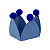 Forminha de doce Pompom (10und) - Azul Espacial - Imagem 1