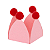 Forminha de doce Pompom (10und) - Rosa C/ Vermelho - Imagem 1
