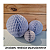 Globo Colmeia De Papel Tamanho P 11cm Azul jeans 1Un - Imagem 2