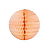 Globo Colmeia de papel tamanho M 17 cm Laranja Candy 1un - Imagem 1