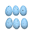 Enfeite Decorativo Mini Ovos Azul 15 Un - Imagem 1