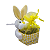 Cestinha Coelho Amarelo - Imagem 1