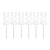 Pick Palito Acrilico Coelho Branco Páscoa 6Un - Imagem 1