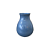 Vaso Cogumelo  Azul Gris 1Un - Imagem 1