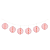 Guirlanda Mini Globo Colmeia De Papel 8cm Rosa Iogurte 6Un - Imagem 1
