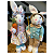 Casal Coelhos Decorativos Jardineiros Páscoa Cenoura - Imagem 2