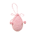 Enfeite Decorativo De Pendurar Ovo Rosa Frappe 1Un - Imagem 1