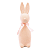 Coelho Decorativo Flocado Páscoa C/ Laço Salmão 31cm 1Un - Imagem 1