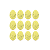 Ovinhos Decorativos Amarelo 12Un - Imagem 1