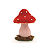 Cogumelo Decorativo Veludo Vermelho Páscoa Bosque 14cm 1Un - Imagem 1