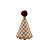 Mini Chapeuzinho Pompom Vichy Chocolate 10Un - Imagem 1