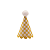 Mini Chapeuzinho Pompom Vichy Caramelo 10Un - Imagem 1
